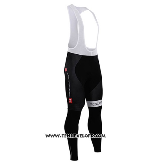 2015 Maillot Ciclismo Castelli Blanc Fuchsia Manches Longues et Cuissard