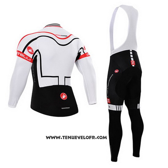 2015 Maillot Ciclismo Castelli Blanc Manches Longues et Cuissard