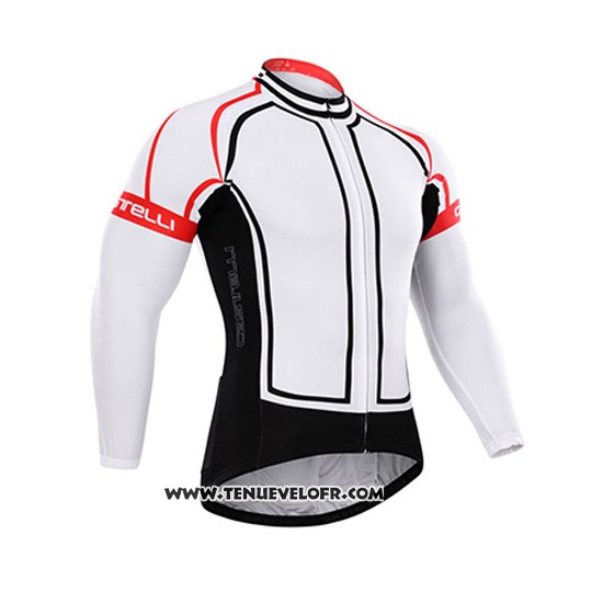 2015 Maillot Ciclismo Castelli Blanc Manches Longues et Cuissard