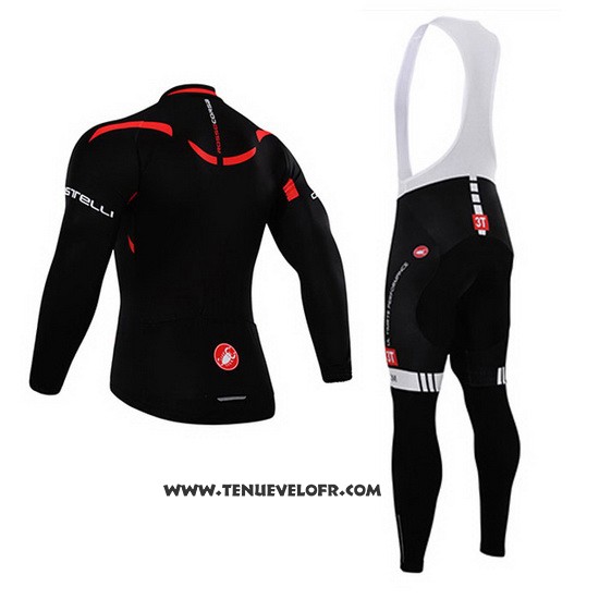 2015 Maillot Ciclismo Castelli Brillant Noir Manches Longues et Cuissard