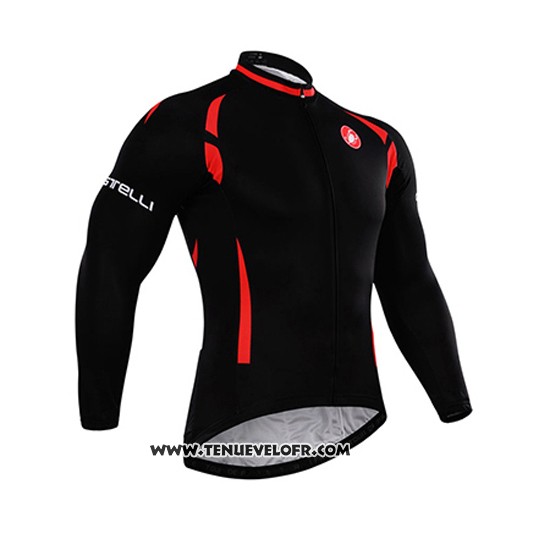 2015 Maillot Ciclismo Castelli Brillant Noir Manches Longues et Cuissard