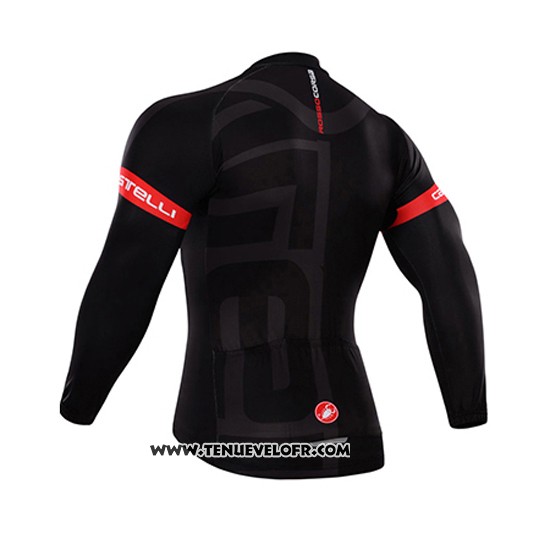 2015 Maillot Ciclismo Castelli Fonce Noir Manches Longues et Cuissard