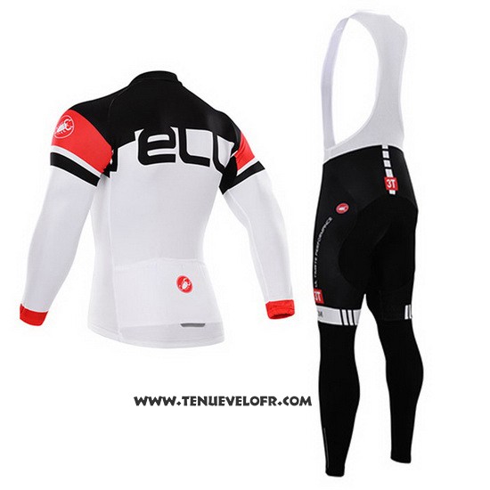 2015 Maillot Ciclismo Castelli Noir et Blanc Manches Longues et Cuissard