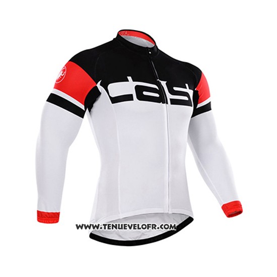 2015 Maillot Ciclismo Castelli Noir et Blanc Manches Longues et Cuissard