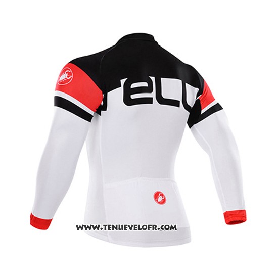 2015 Maillot Ciclismo Castelli Noir et Blanc Manches Longues et Cuissard
