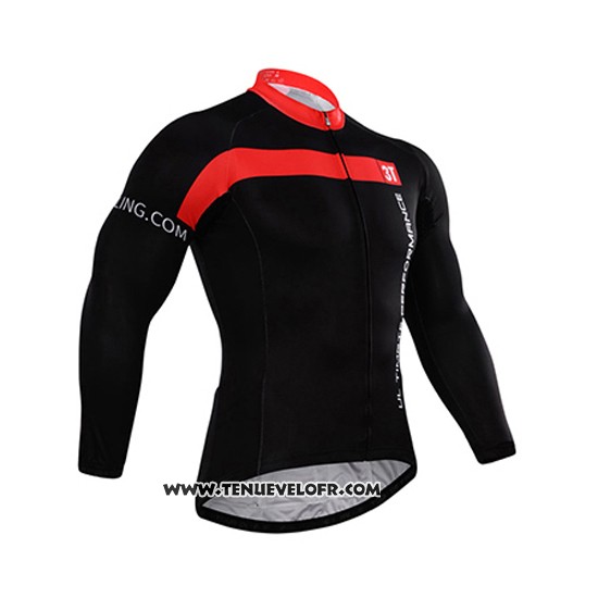 2015 Maillot Ciclismo Castelli Rouge et Noir Manches Longues et Cuissard