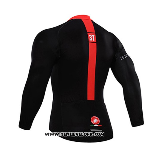 2015 Maillot Ciclismo Castelli Rouge et Noir Manches Longues et Cuissard