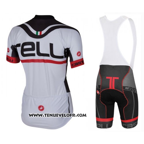 2016 Maillot Ciclismo Castelli Blanc Manches Courtes et Cuissard