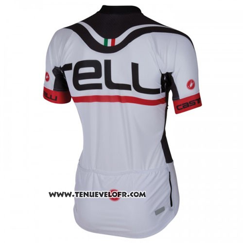 2016 Maillot Ciclismo Castelli Blanc Manches Courtes et Cuissard
