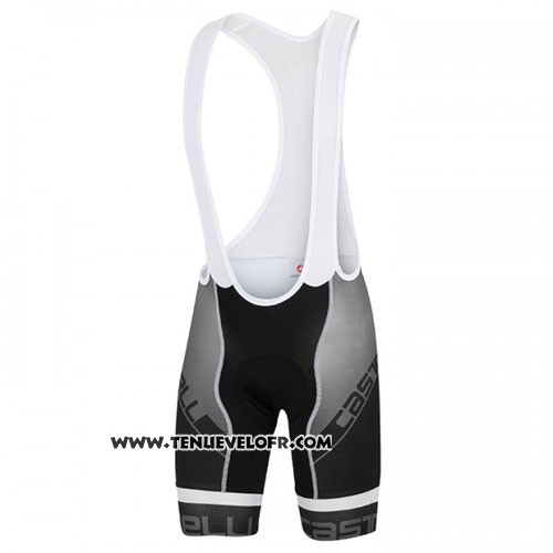 2016 Maillot Ciclismo Castelli Blanc Noir Manches Courtes et Cuissard