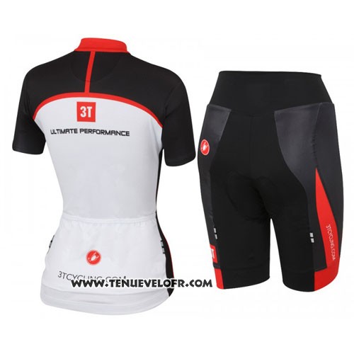 2016 Maillot Ciclismo Castelli Blanc Rouge Manches Courtes et Cuissard