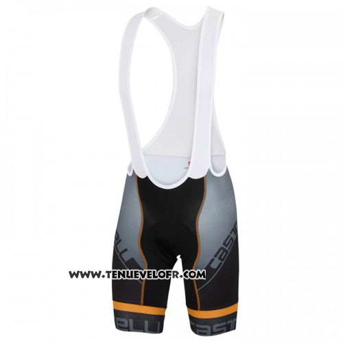 2016 Maillot Ciclismo Castelli Bleu Noir Manches Courtes et Cuissard