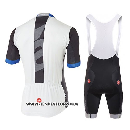 2016 Maillot Ciclismo Castelli Cervelo et Blanc et Bleu Manches Courtes et Cuissard