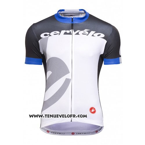 2016 Maillot Ciclismo Castelli Cervelo et Blanc et Bleu Manches Courtes et Cuissard