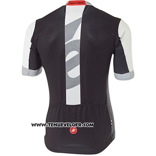 2016 Maillot Ciclismo Castelli Cervelo et Blanc et Gris Manches Courtes et Cuissard