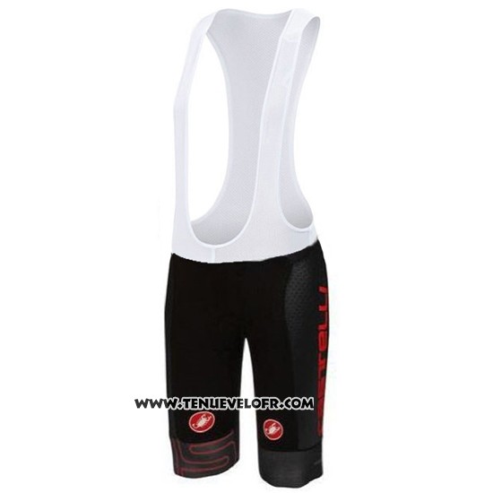 2016 Maillot Ciclismo Castelli Gris et Noir Manches Courtes et Cuissard