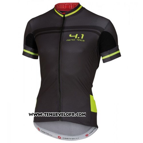 2016 Maillot Ciclismo Castelli Noir et Vert Manches Courtes et Cuissard