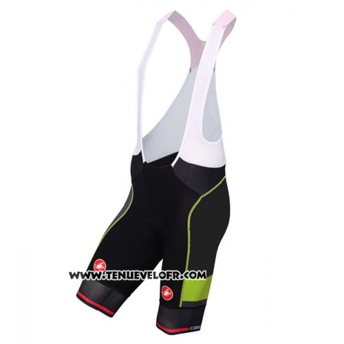2016 Maillot Ciclismo Castelli Noir et Vert Manches Courtes et Cuissard