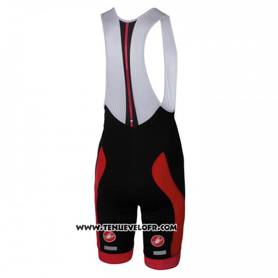 2016 Maillot Ciclismo Castelli Rouge Blanc Manches Courtes et Cuissard