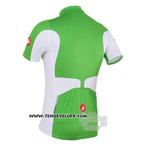 2016 Maillot Ciclismo Castelli Vert et Blanc Manches Courtes et Cuissard