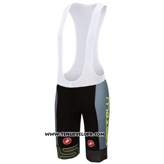 2016 Maillot Ciclismo Castelli Vert et Gris Manches Courtes et Cuissard