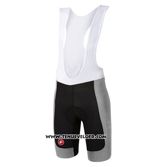 2017 Maillot Ciclismo Castelli Argent Manches Courtes et Cuissard