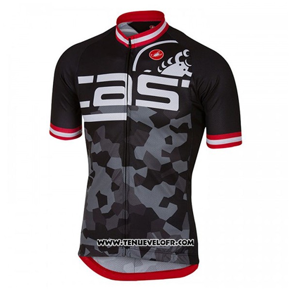 2017 Maillot Ciclismo Castelli Attacco Noir Manches Courtes et Cuissard
