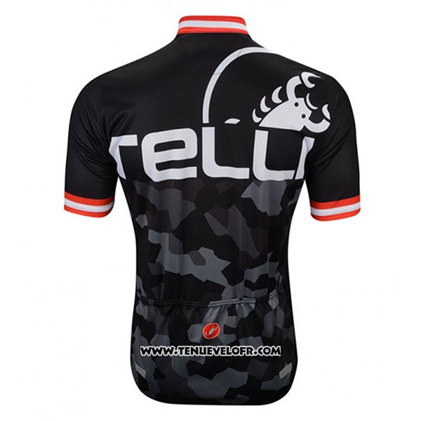 2017 Maillot Ciclismo Castelli Attacco Noir Manches Courtes et Cuissard