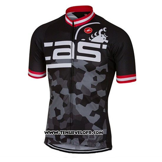 2017 Maillot Ciclismo Castelli Brillant Noir Manches Courtes et Cuissard
