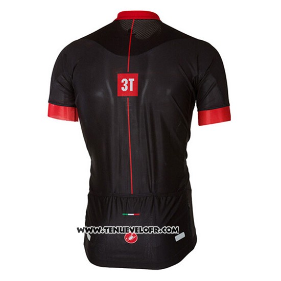 2017 Maillot Ciclismo Castelli Brillant Noir et Rouge Manches Courtes et Cuissard