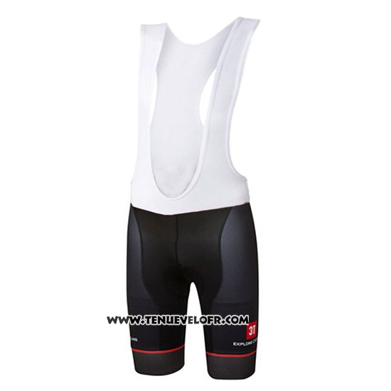 2017 Maillot Ciclismo Castelli Brillant Noir et Rouge Manches Courtes et Cuissard