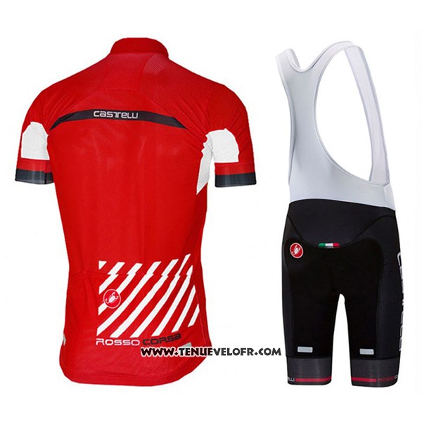 2017 Maillot Ciclismo Castelli Free AR Rouge Manches Courtes et Cuissard