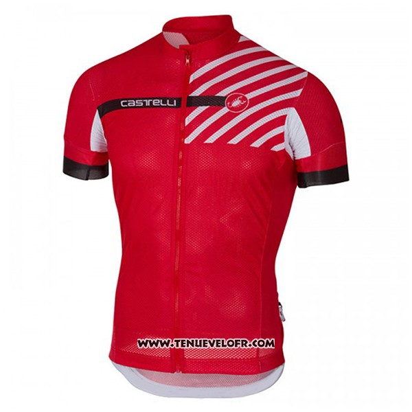 2017 Maillot Ciclismo Castelli Free AR Rouge Manches Courtes et Cuissard