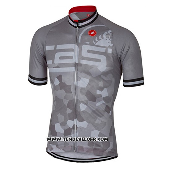 2017 Maillot Ciclismo Castelli Gris Manches Courtes et Cuissard