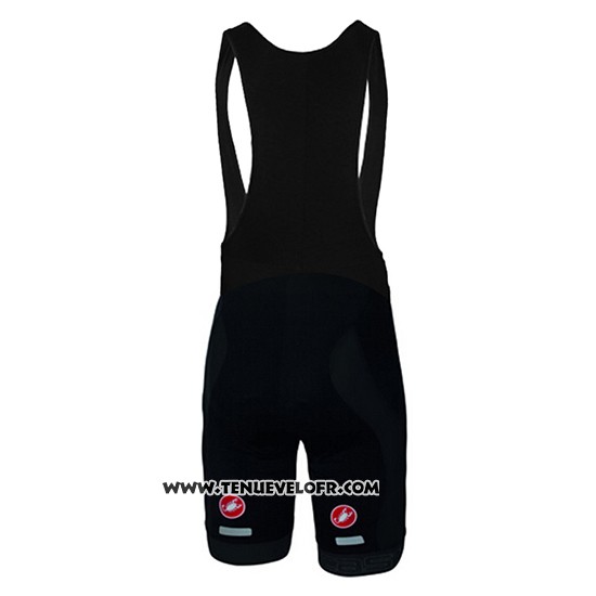 2017 Maillot Ciclismo Castelli Gris et Noir Manches Courtes et Cuissard