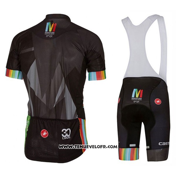 2017 Maillot Ciclismo Castelli Maratona Noir Manches Courtes et Cuissard