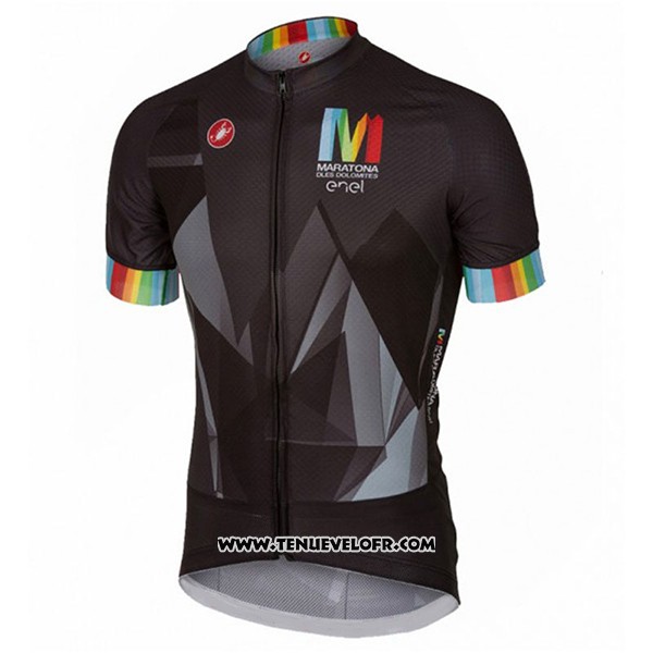 2017 Maillot Ciclismo Castelli Maratona Noir Manches Courtes et Cuissard