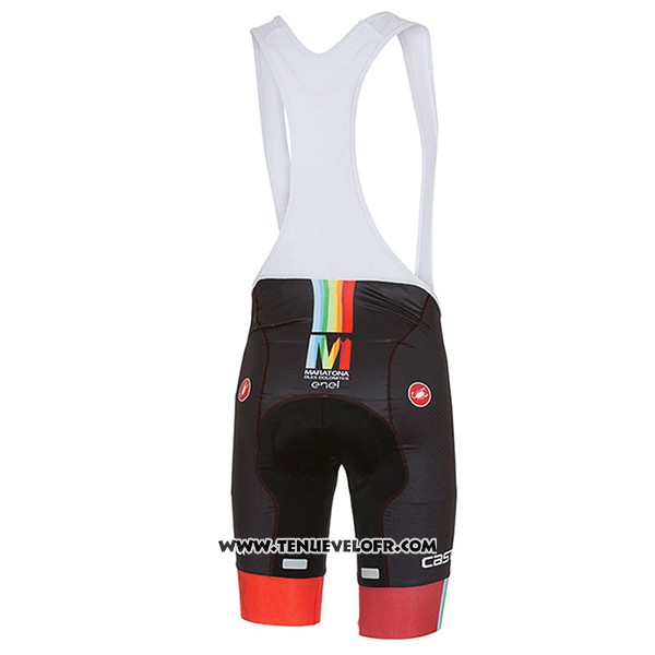2017 Maillot Ciclismo Castelli Maratone Rouge Manches Courtes et Cuissard