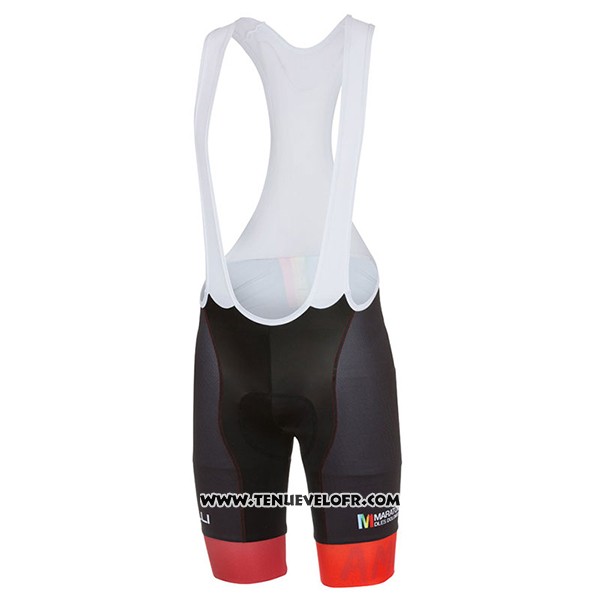 2017 Maillot Ciclismo Castelli Maratone Rouge et Noir Manches Courtes et Cuissard