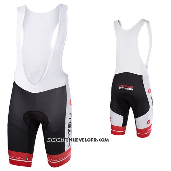 2017 Maillot Ciclismo Castelli Noir et Blanc Manches Courtes et Cuissard