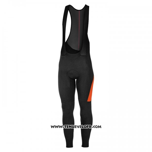 2017 Maillot Ciclismo Castelli Orange et Noir Manches Longues et Cuissard