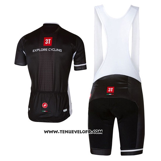 2017 Maillot Ciclismo Castelli Profond Noir Manches Courtes et Cuissard