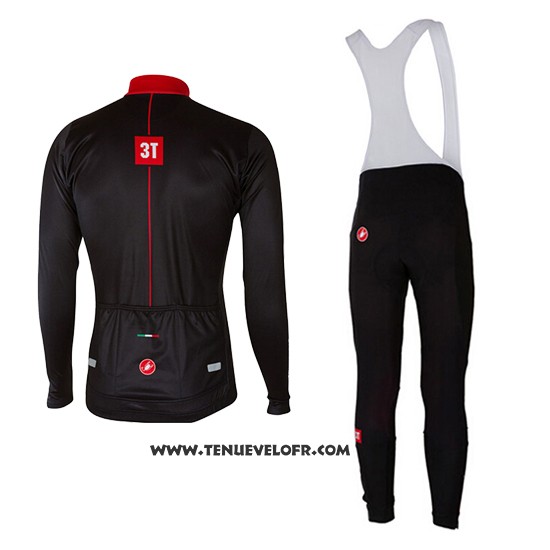 2017 Maillot Ciclismo Castelli Profond Noir Manches Longues et Cuissard