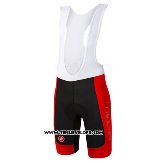 2017 Maillot Ciclismo Castelli Rouge Manches Courtes et Cuissard