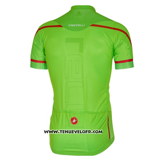 2017 Maillot Ciclismo Castelli Vert Manches Courtes et Cuissard