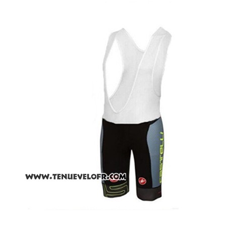 2017 Maillot Ciclismo Castelli Vert et Noir Manches Courtes et Cuissard