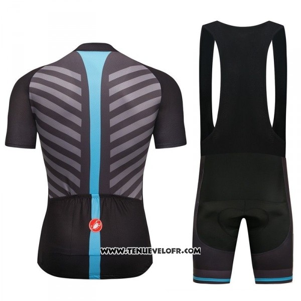 2018 Maillot Ciclismo Castelli Fonce Gris Manches Courtes et Cuissard