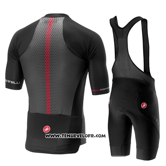 2019 Maillot Ciclismo Castelli Aero Race Noir Manches Courtes et Cuissard