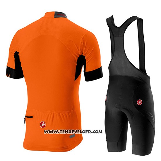 2019 Maillot Ciclismo Castelli Aero Race Orange Manches Courtes et Cuissard