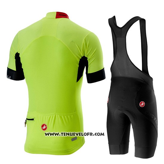 2019 Maillot Ciclismo Castelli Aero Race Vert Manches Courtes et Cuissard